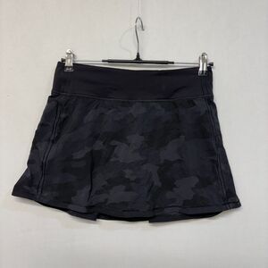 Lululemon Pace Rival Mid-Rise Skirt LW8A94T Women Size 4 Tall Camo Lined C027 18